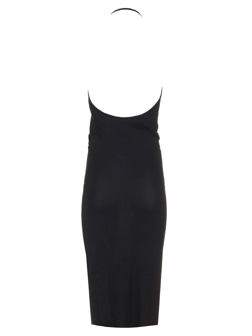 Stretch jersey midi dress Black . Viscose + Nylon Elastane