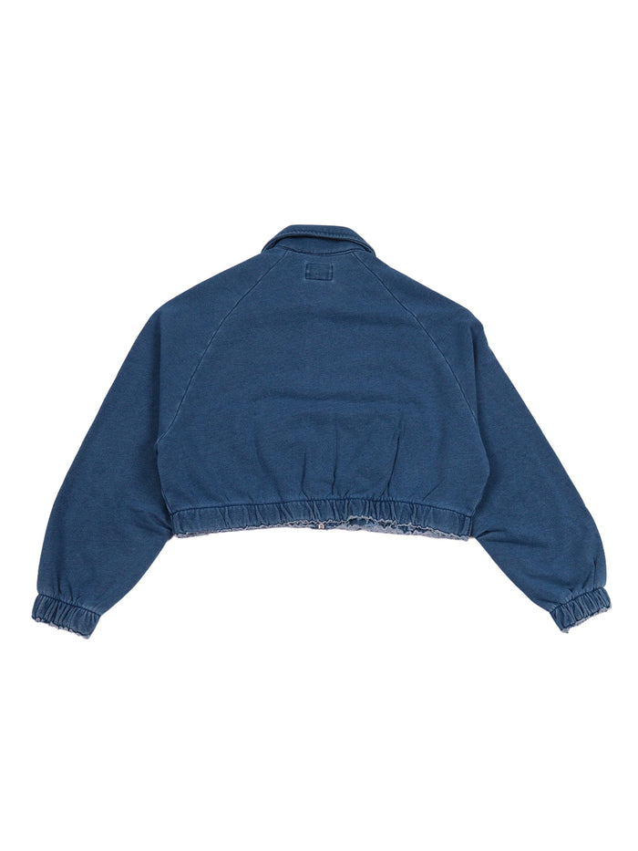 Agness T1752 Sweatshirts Blue Cotton Polyester Sweatshirt