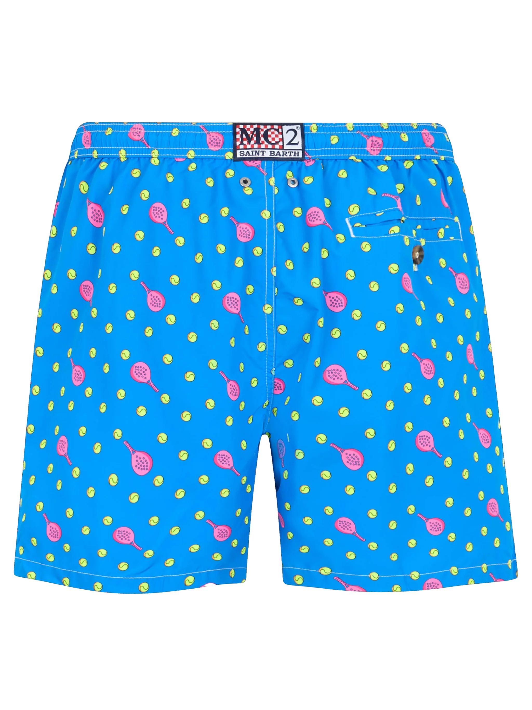 Man Lightweight Fabric Swim-Shorts Lighting Micro Fantasy With Padel Print Sky Swimshort