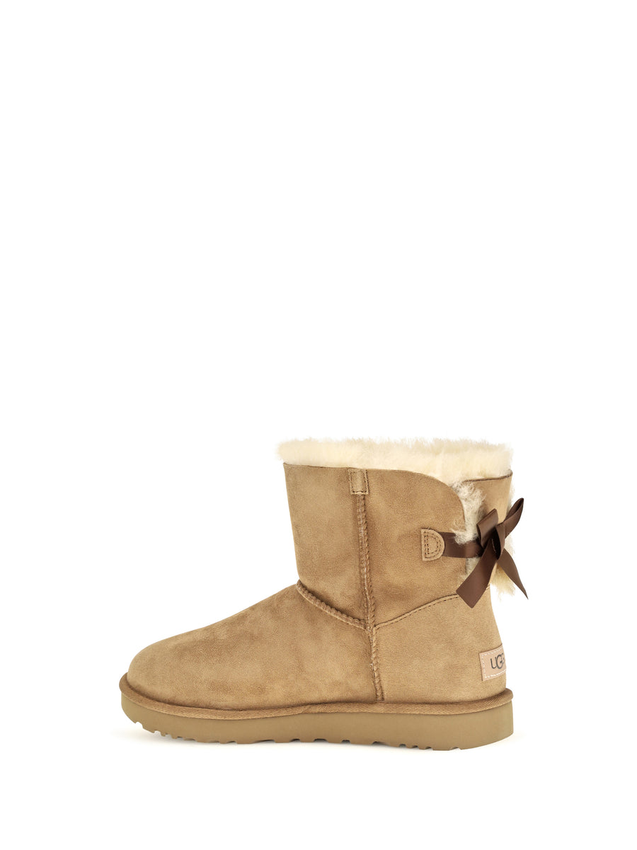 Boots Mini Bailey Bow Ii Chestnut Upper: Mutton