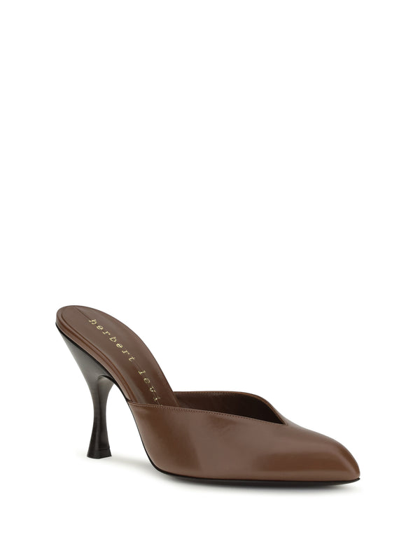 Mules Sitting Pretty Caramel Leather Calf Sandal