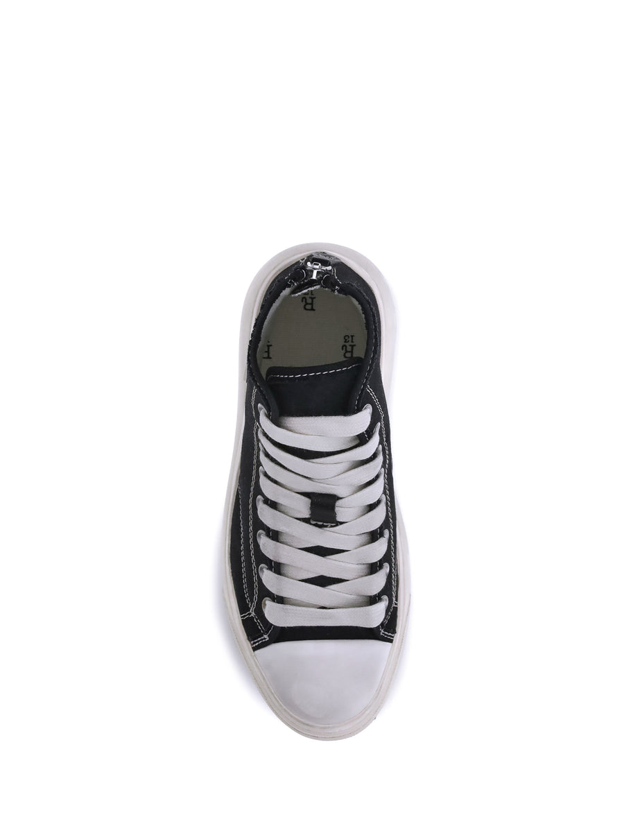High Top Sneakers Black Upper: Polyurethane Trainers