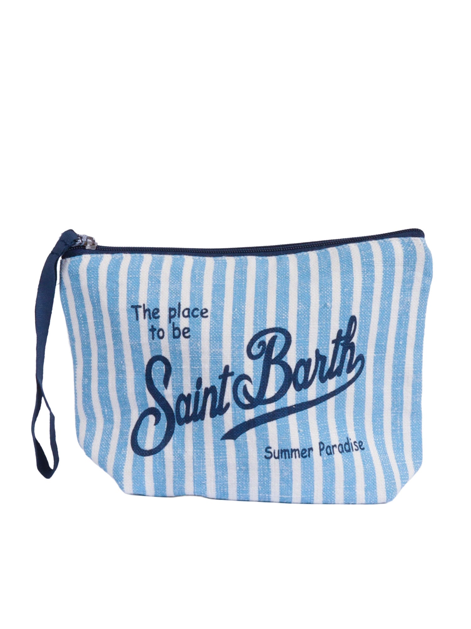 Aline Linen-Linen Stripes V 31 Light Blue Handbag