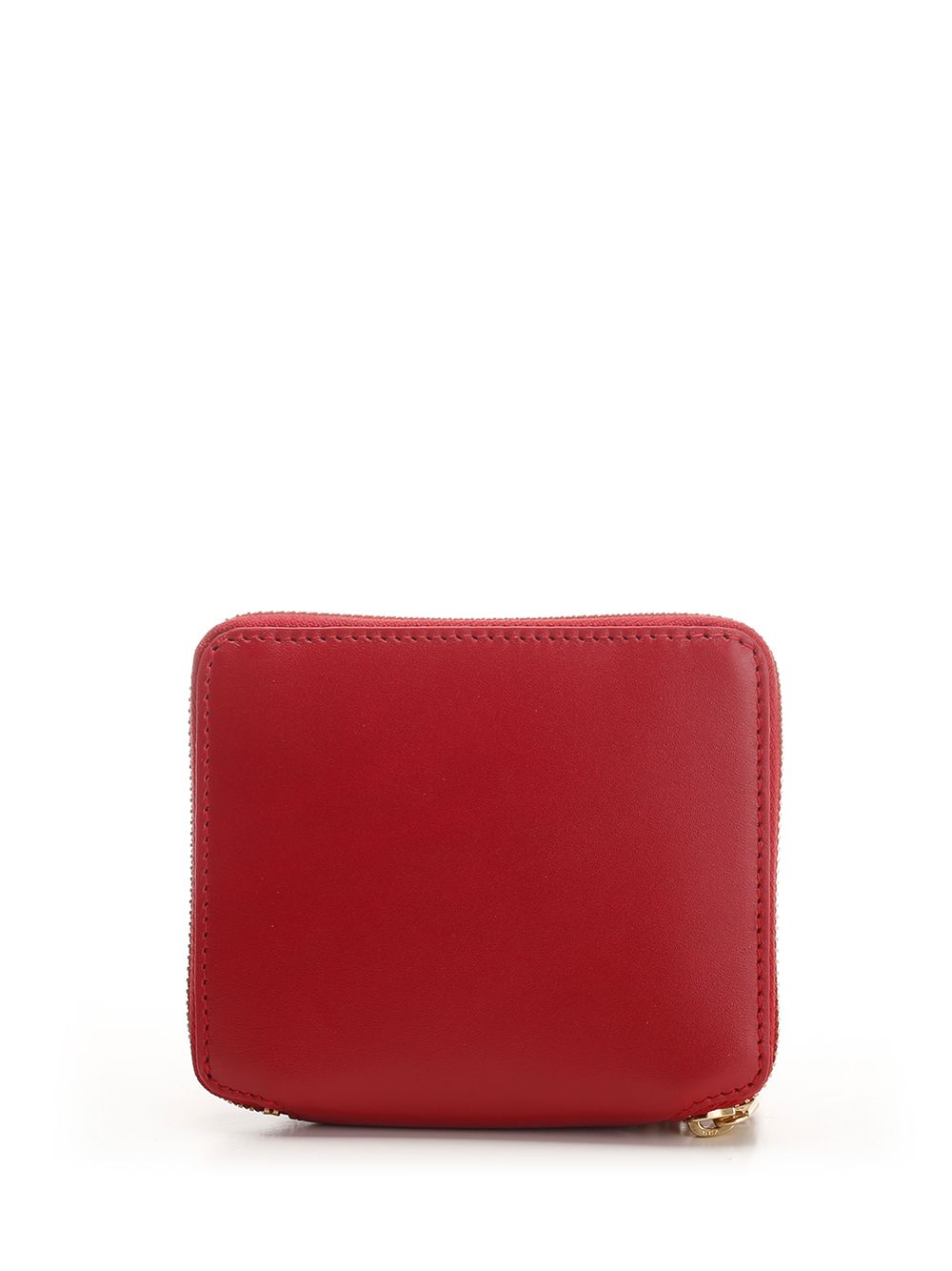 Black Square Wallet Red Leather