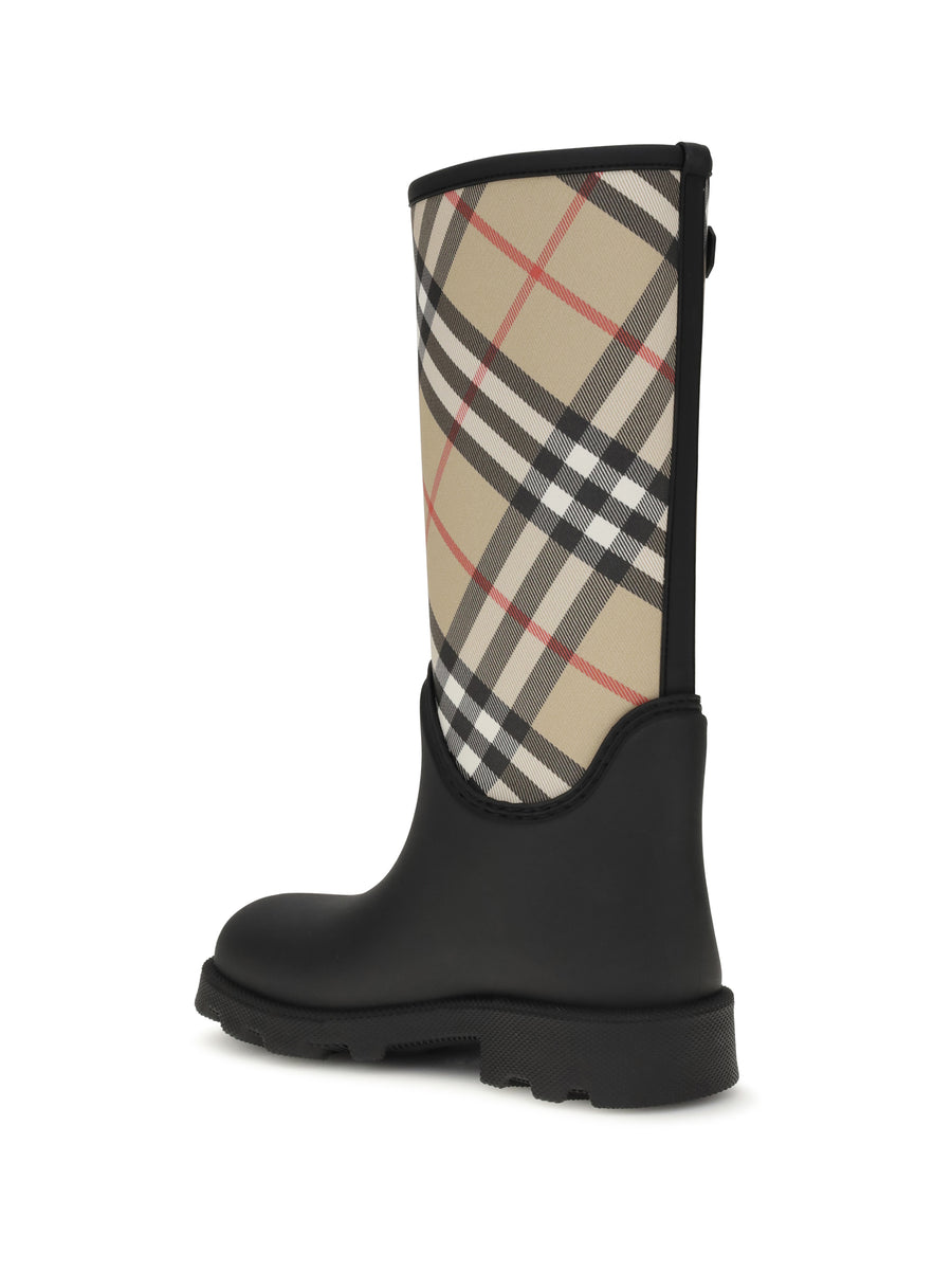 Rubber High Boots Marsh Stamp Black