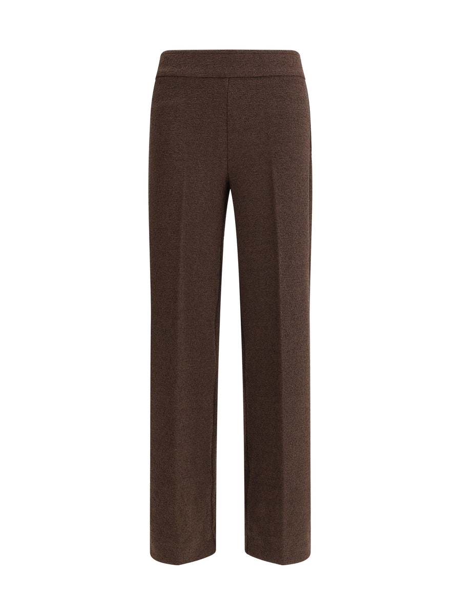 Pants Bouclé Choco Polyester Trousers
