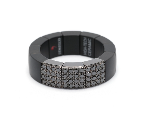 Roberto Demeglio 18kt white gold ring in black
