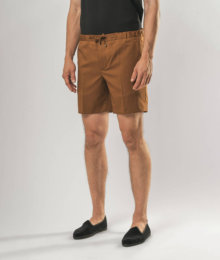 Wool Shorts Positano Brown Sportswear Trousers