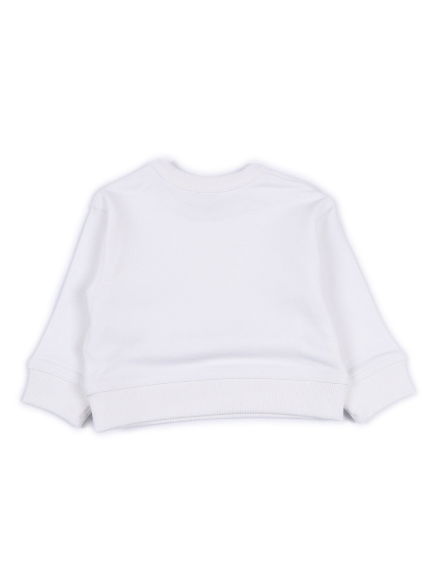Inf Girl Sweaters White Cotton Crewneck