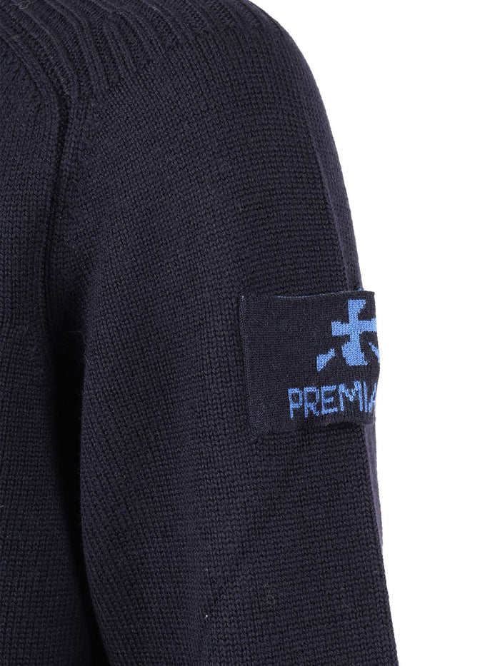 MID WEIGH JUMPER Blue Virgin Wool Crewneck