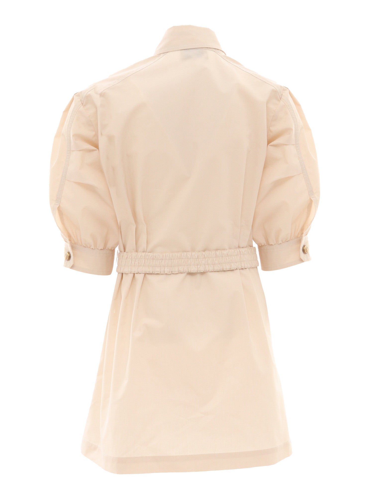 DRESS Beige Polyester Cotton