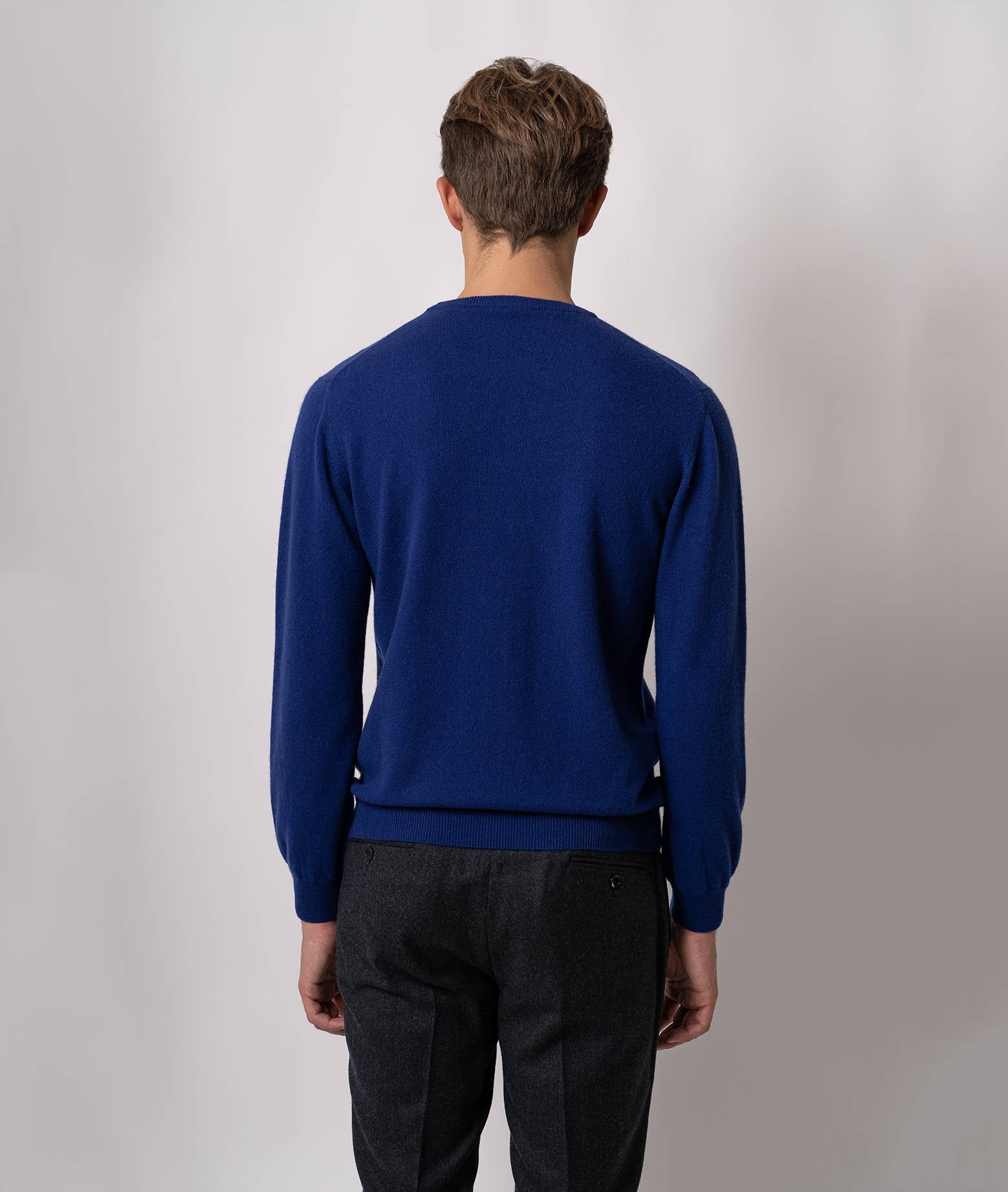Crewneck Cashmere Sweater Ottawa Blue Basic Light Kintwear