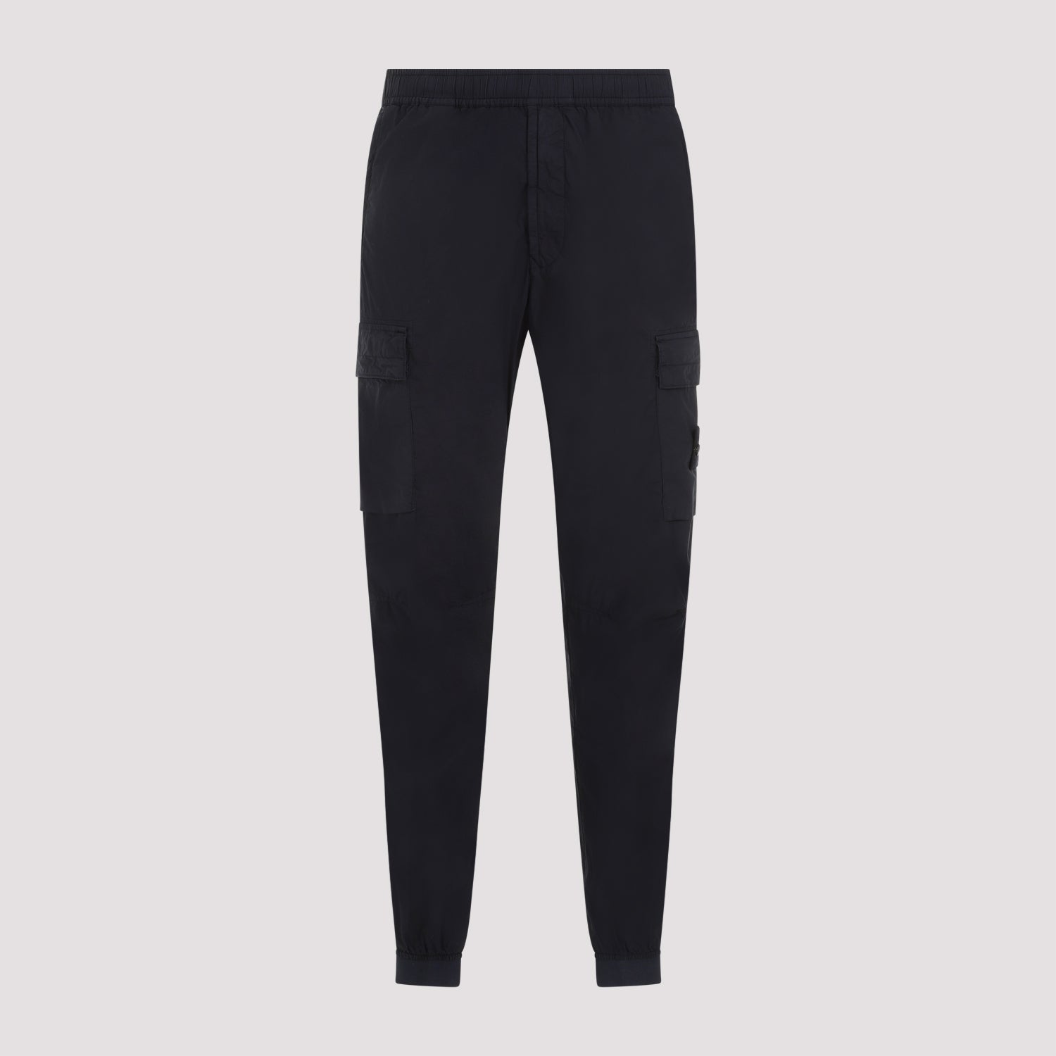 Cotton Cargo Pants Blue Elastan
