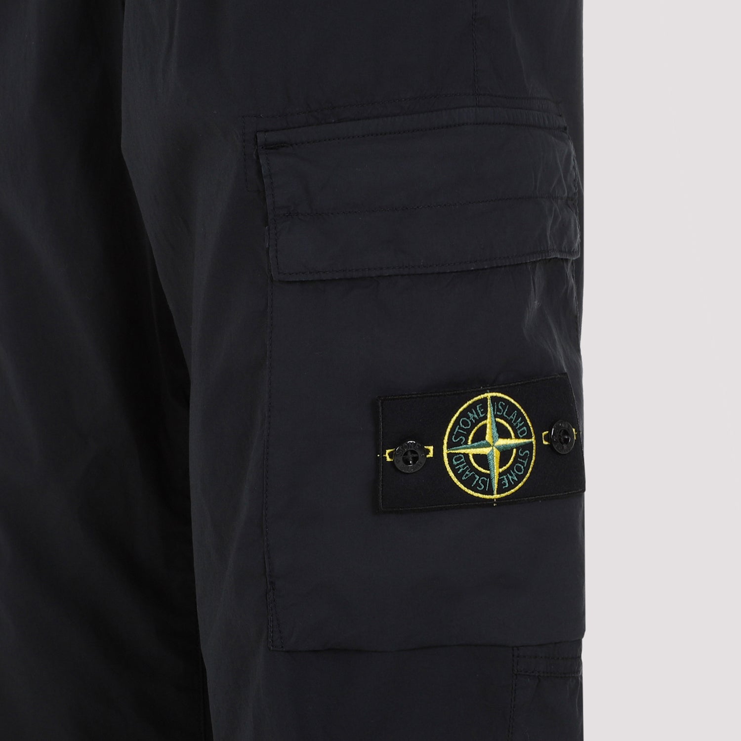 Cotton Cargo Pants Blue Elastan