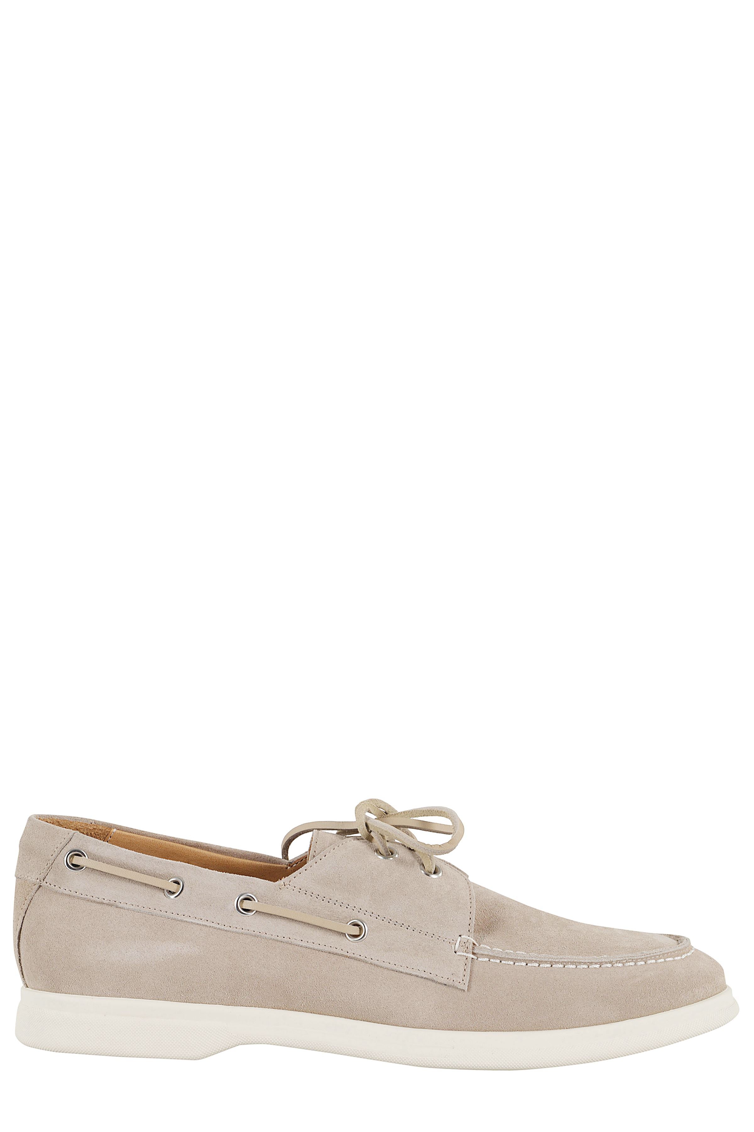 Scarpa Da Barca Suede Nude & Neutrals Calf Leather Calzature