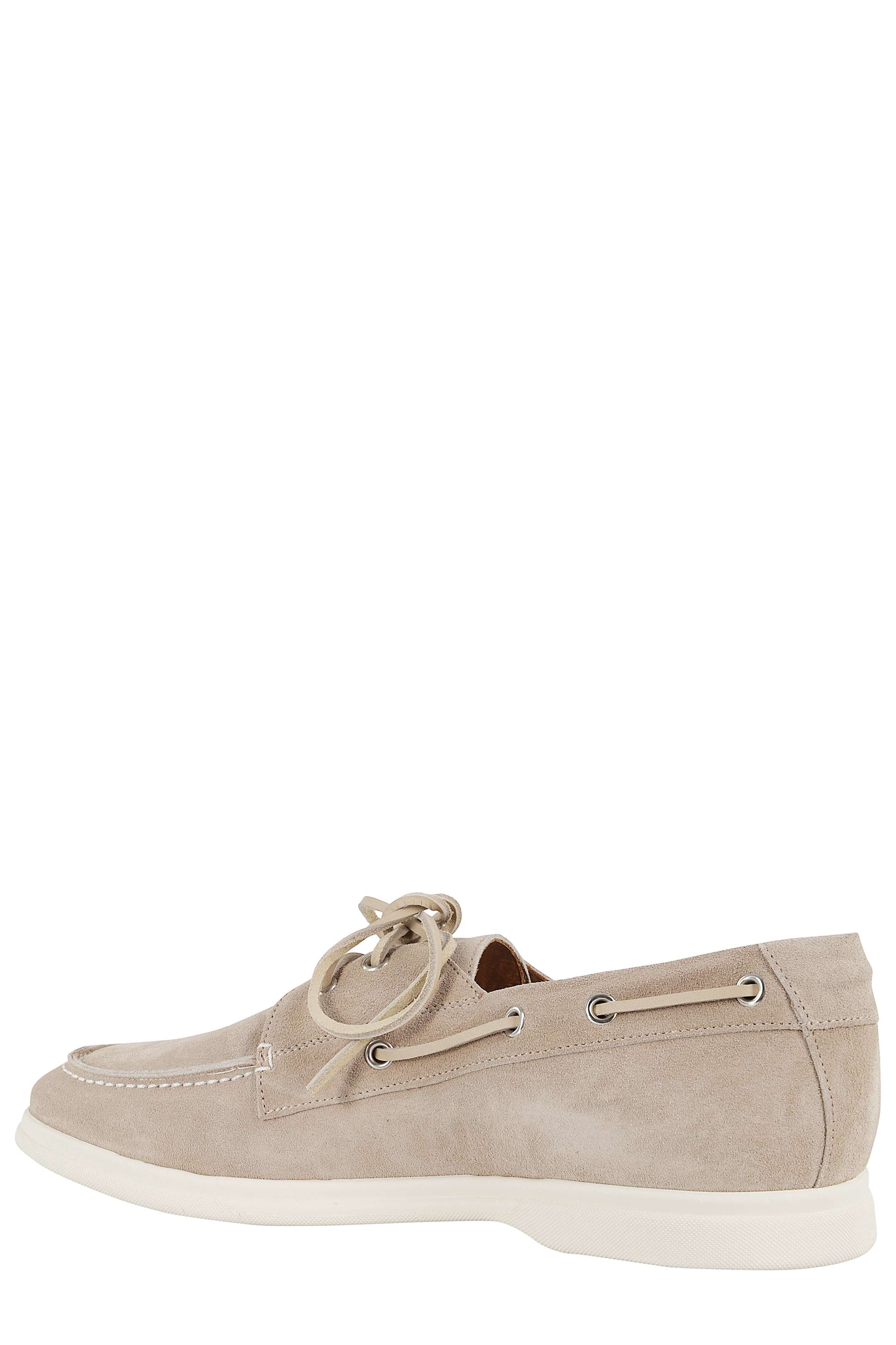 Scarpa Da Barca Suede Nude & Neutrals Calf Leather Calzature