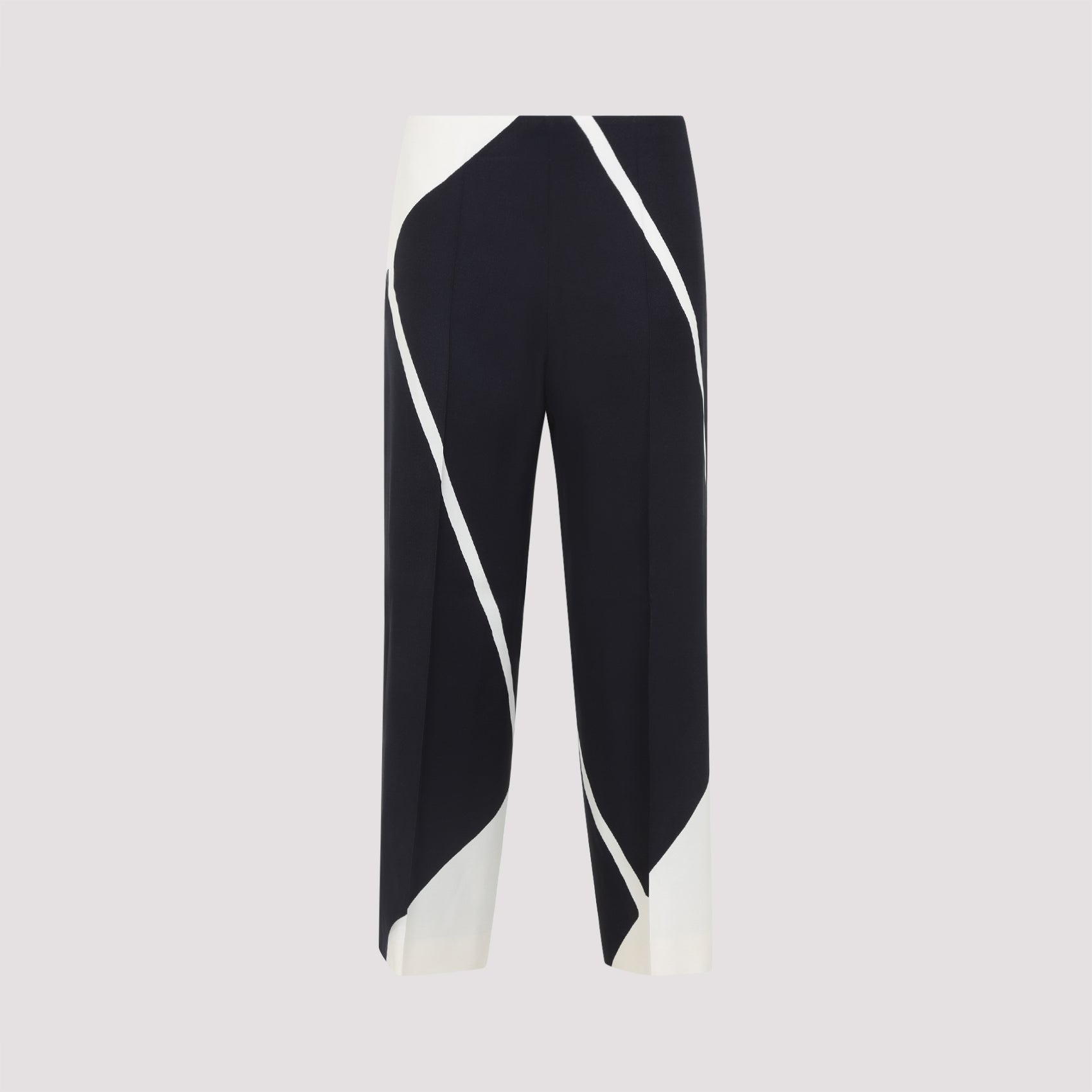 Twill Printed Pants Black Viscose