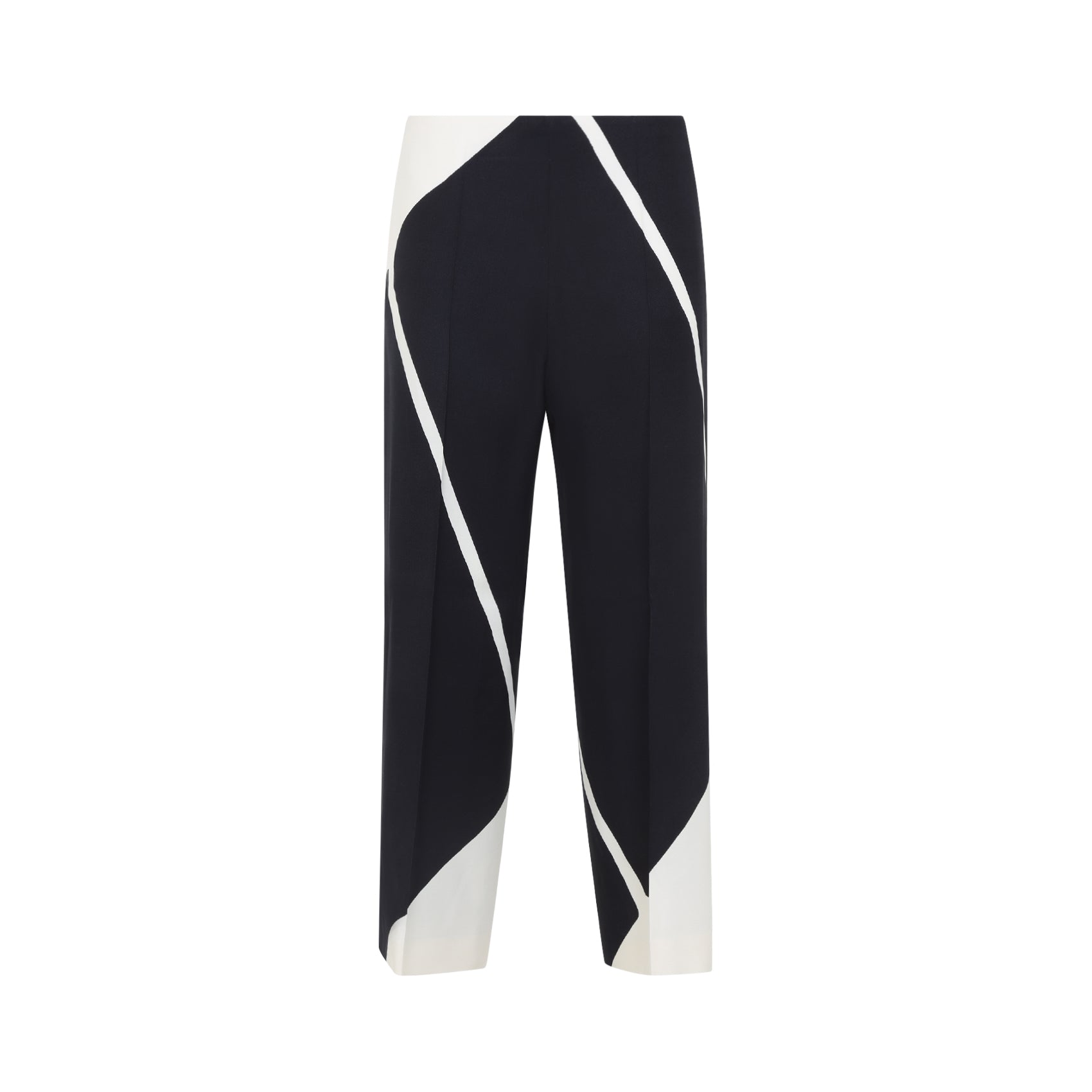 Twill Printed Pants Black Viscose