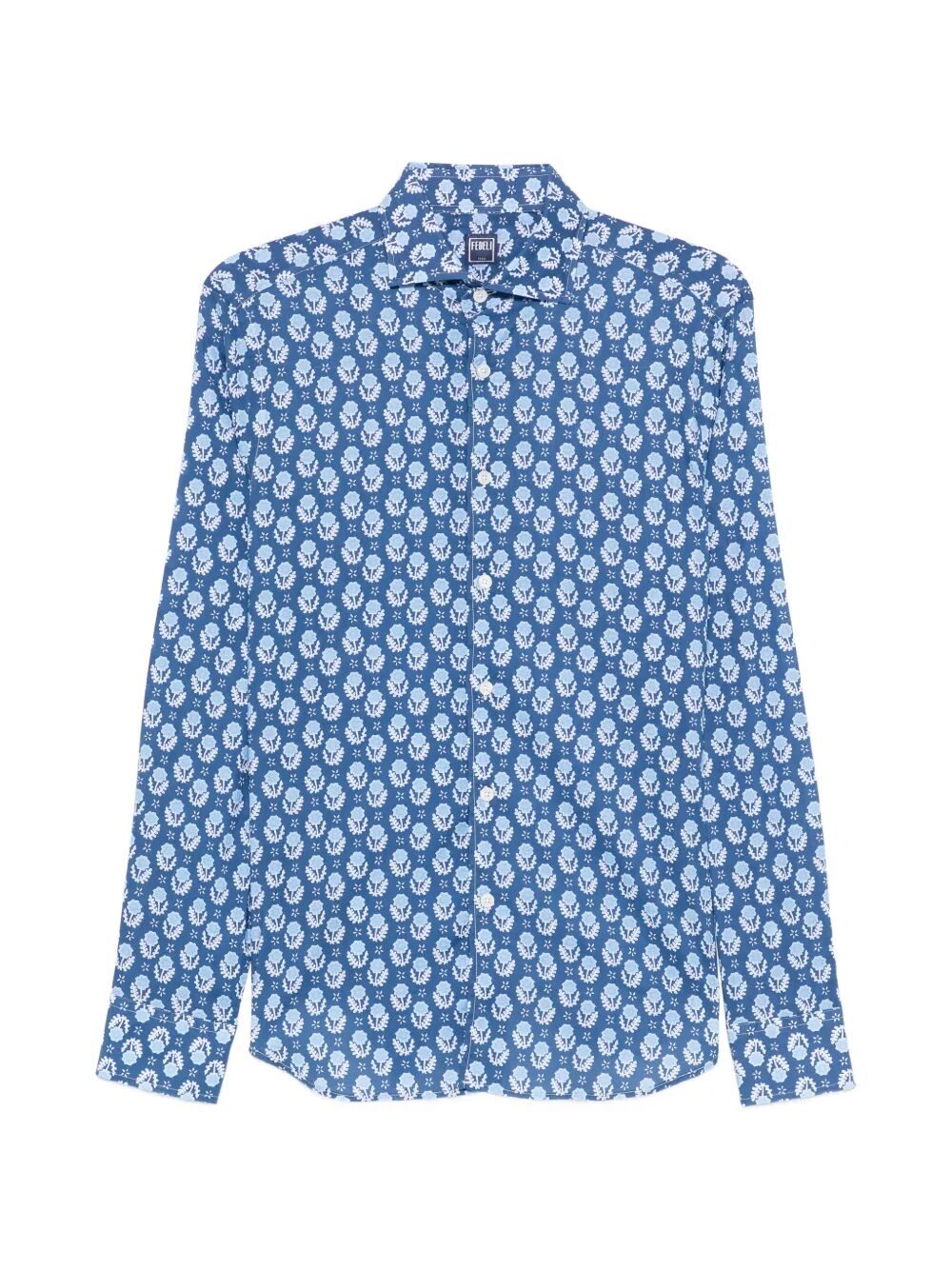 Sean Ml Panamino Stampato Dis F710 Blue Co Ea Shirt