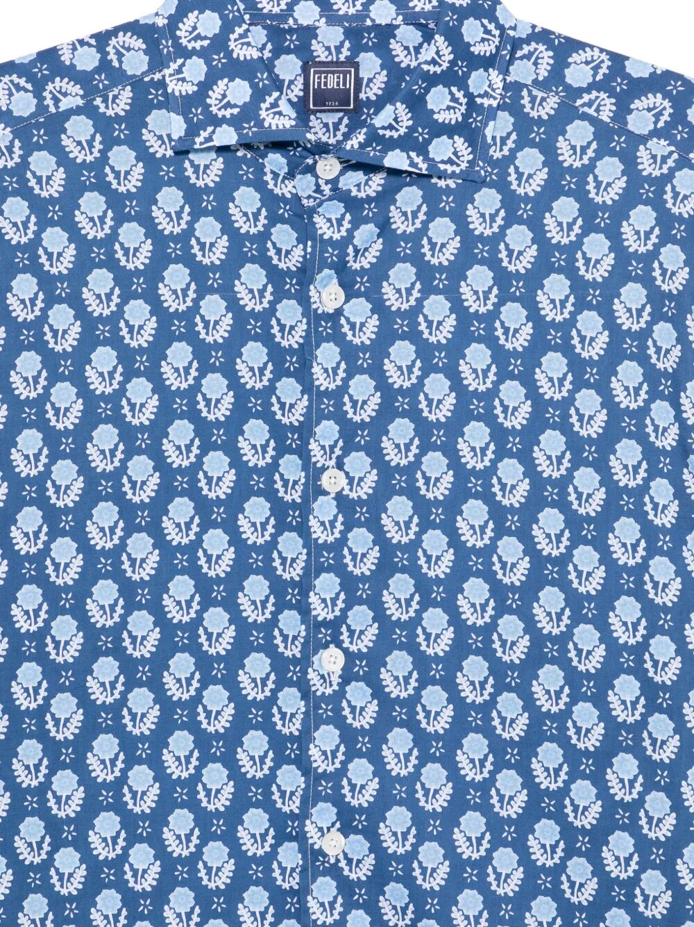 Sean Ml Panamino Stampato Dis F710 Blue Co Ea Shirt