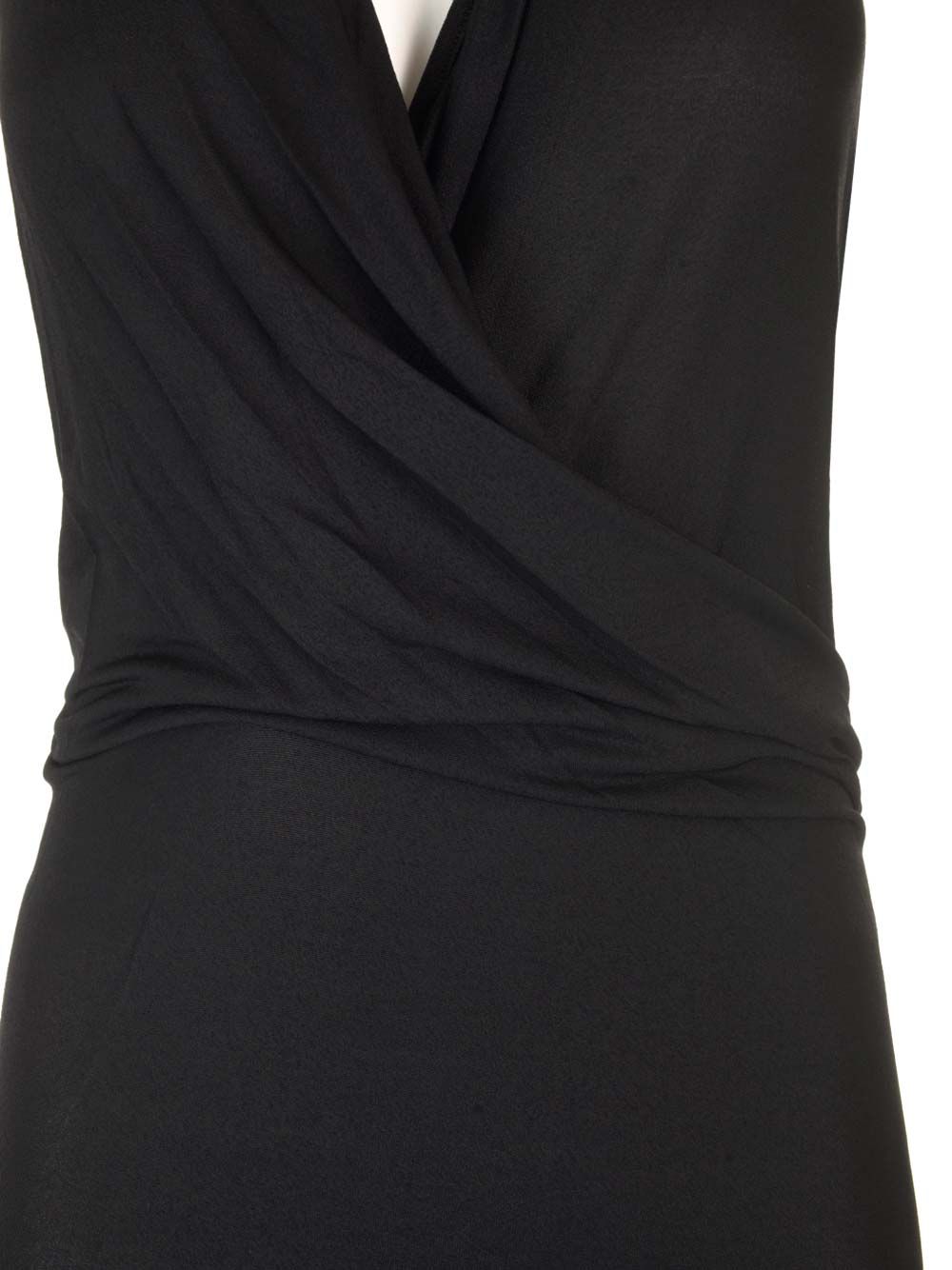 Stretch jersey midi dress Black . Viscose + Nylon Elastane