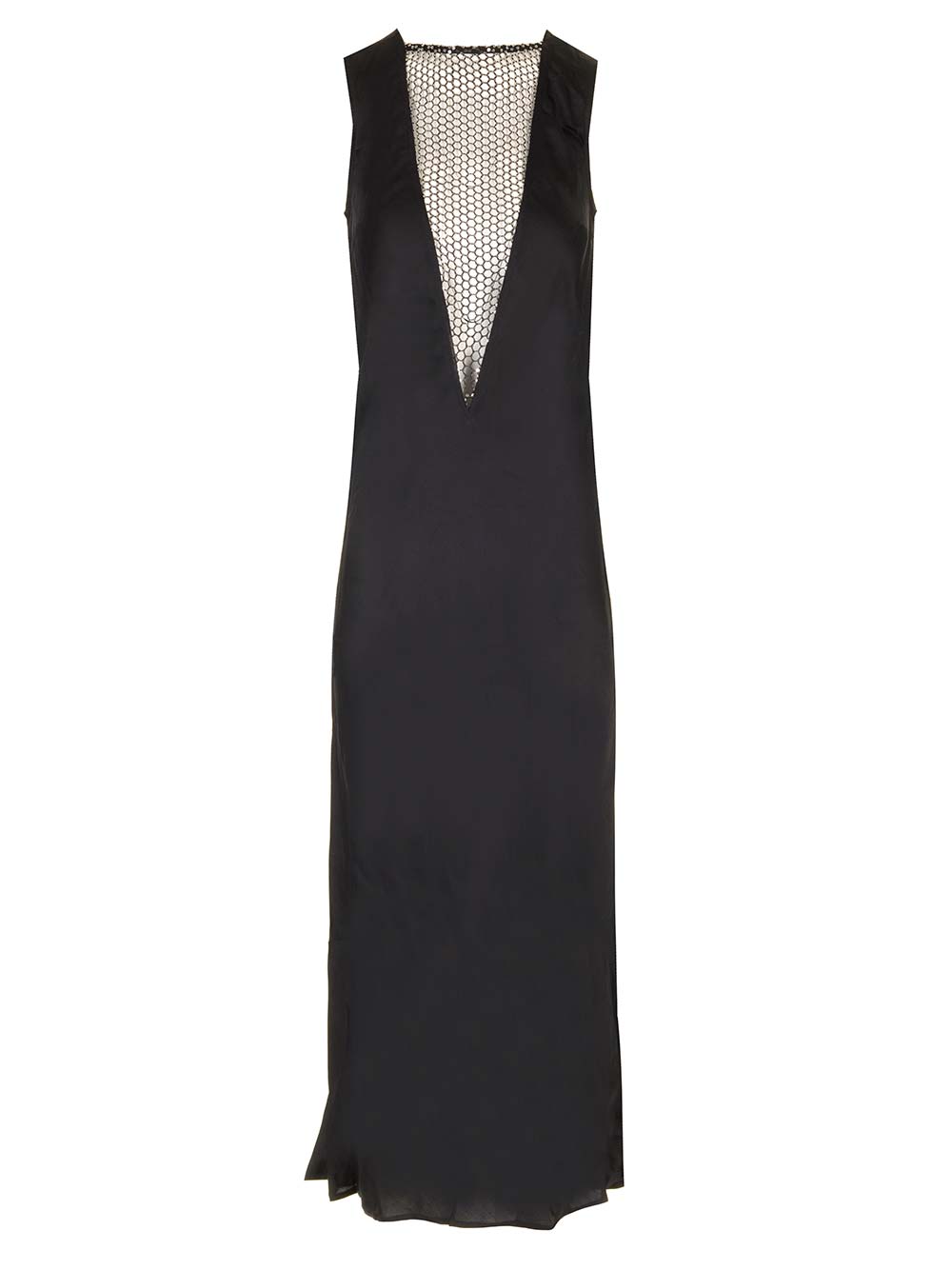 Satin Long Dress Black