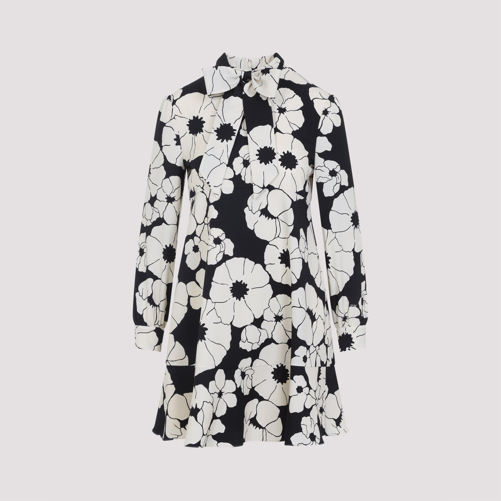 Mini Dress Black Virgin Wool Mohair