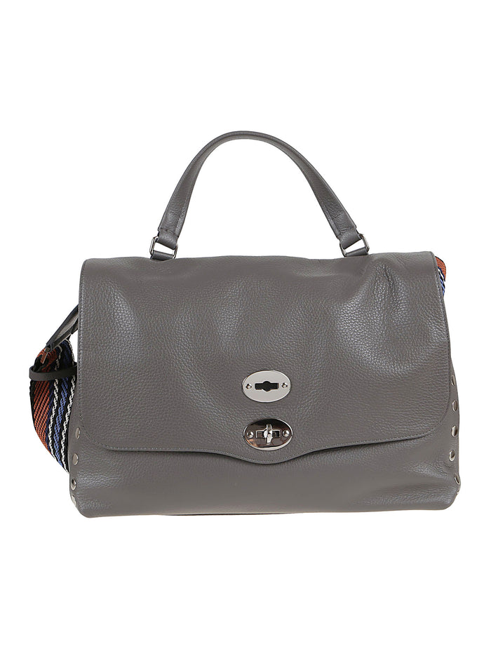 Postina Daily Giorno M Grey Leather Borsa