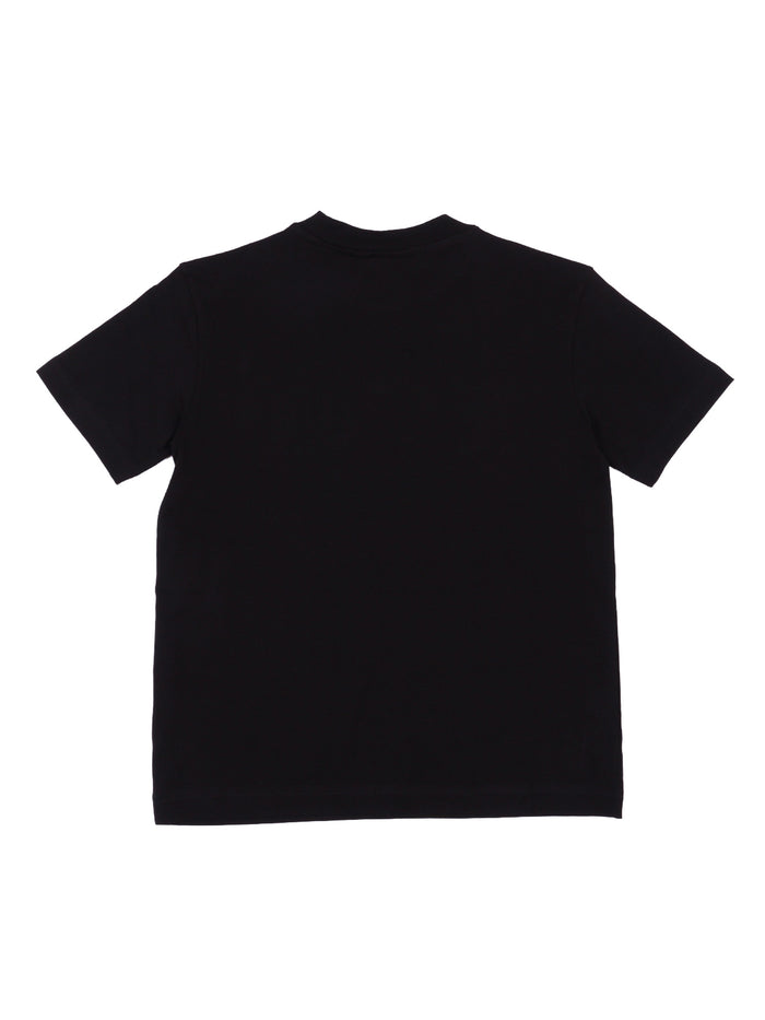 LOGO REG. T-SHIRT BOY Black Cotton Short Sleeves