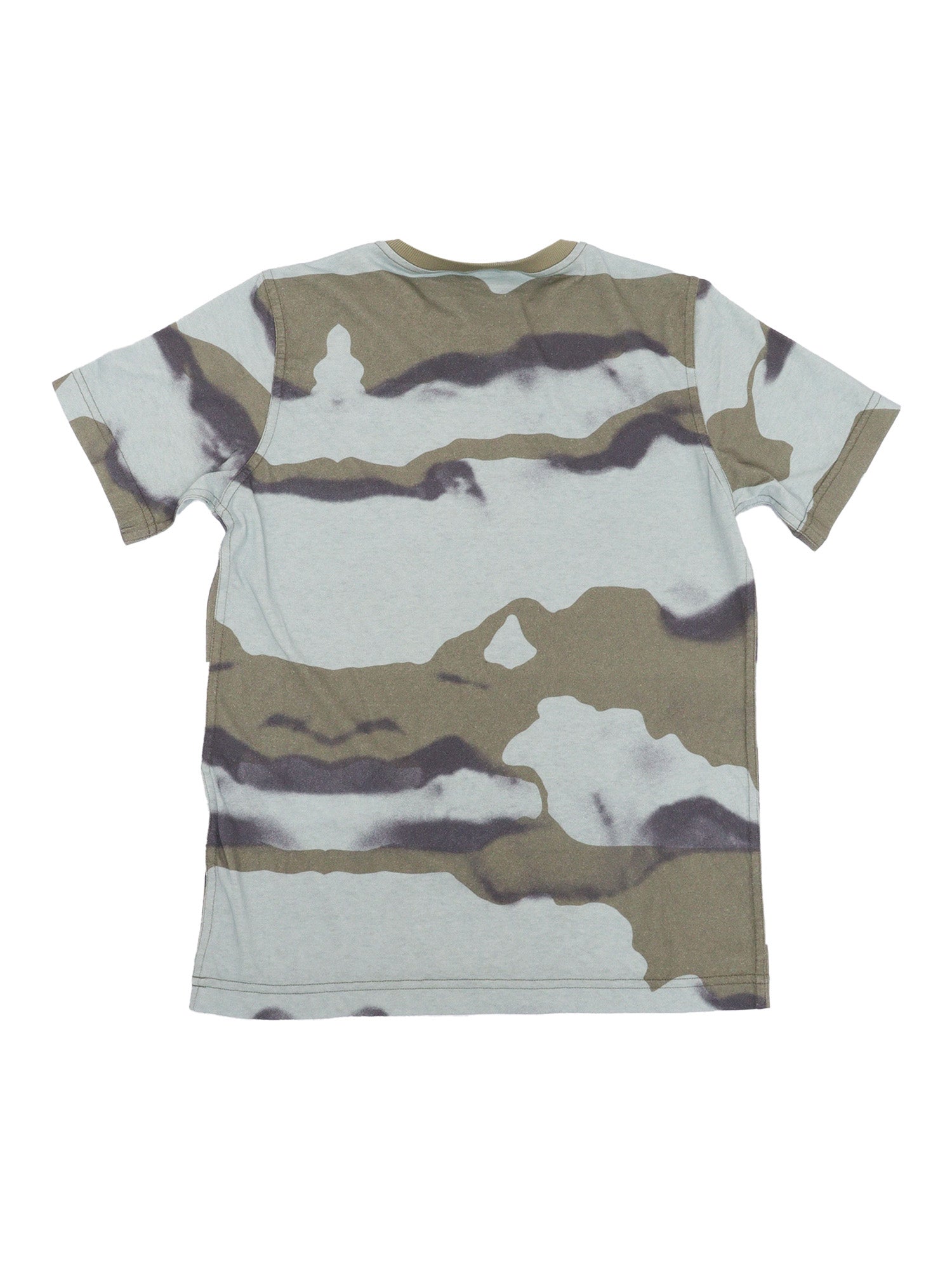 T-SHIRT Green Cotton Rib Short Sleeves