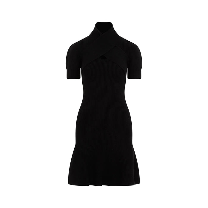 Patou Scarf Draped Dress Wool