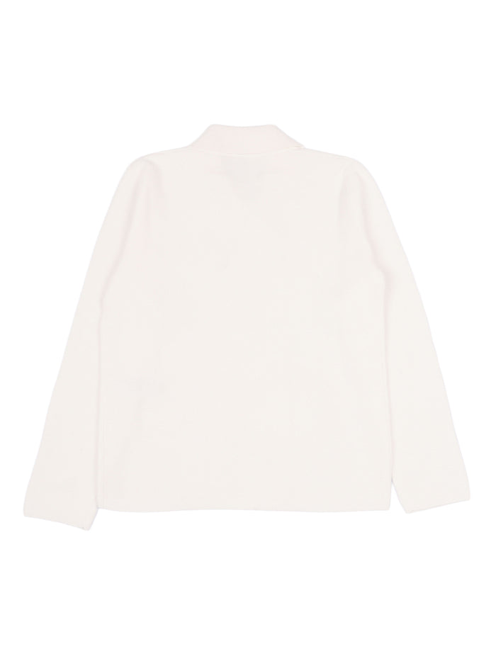 Sweater White Cotton Crewneck