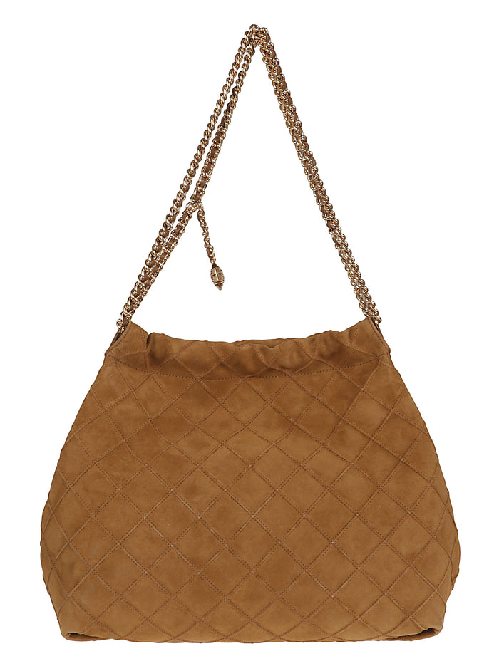 Fleming Suede Hobo Bag Brown Borsa