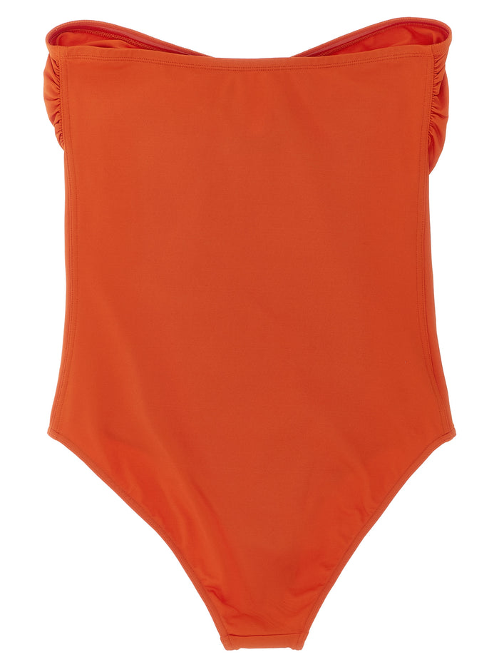 Cassiopée one-piece swimsuit Orange Polyamide Beachwear