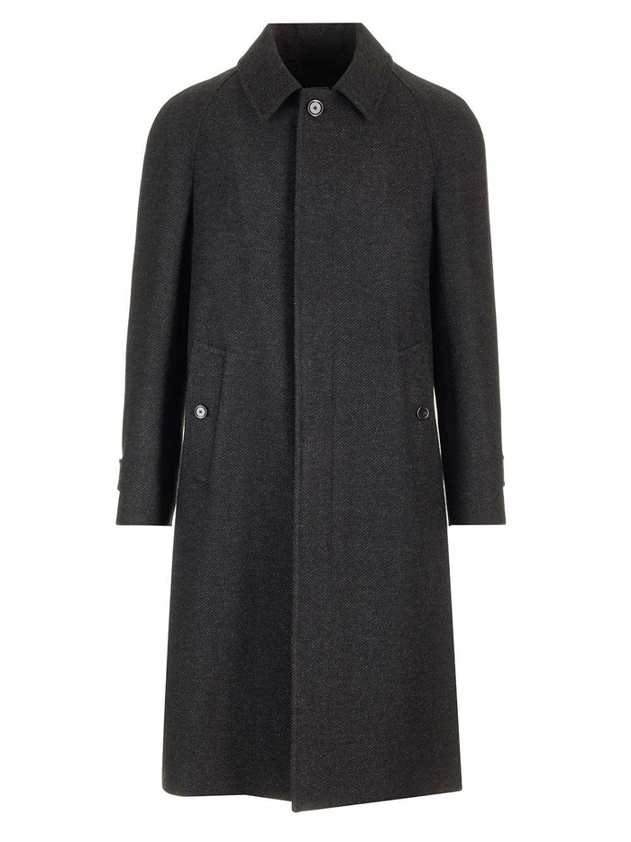 Raglan coat Grey Wool Cashmere