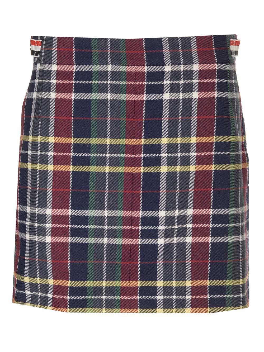 Tartan mini skirt Blue Self: Wool Lining: Cupro