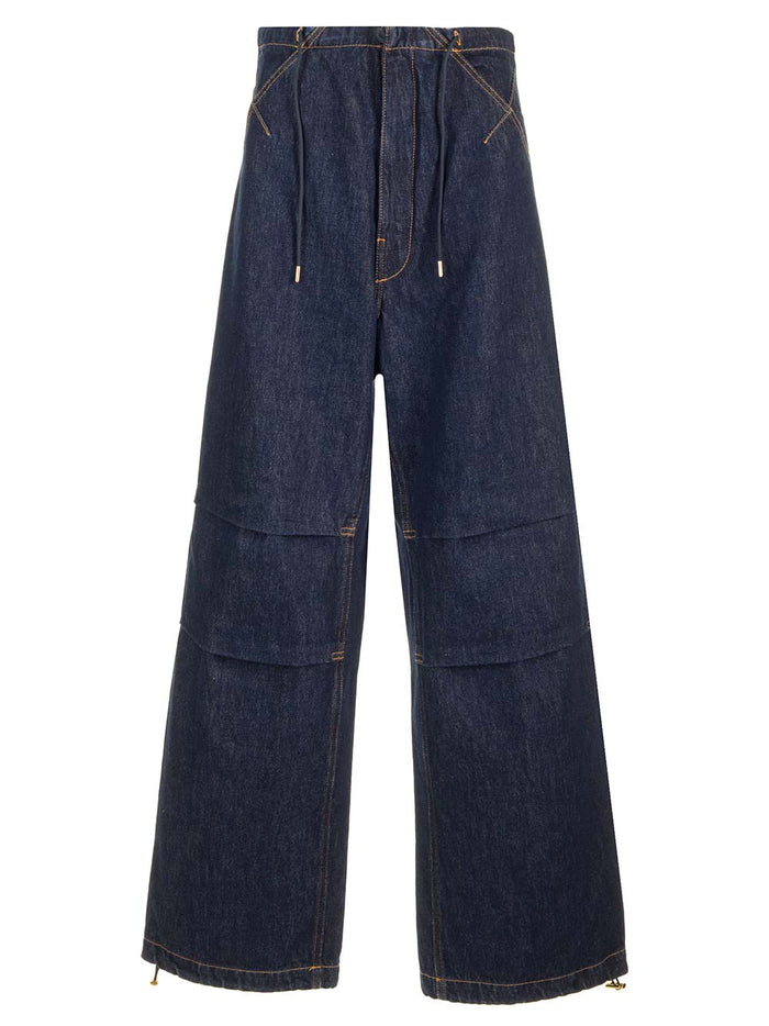Daisy Military trousers Blue Cotton Jean