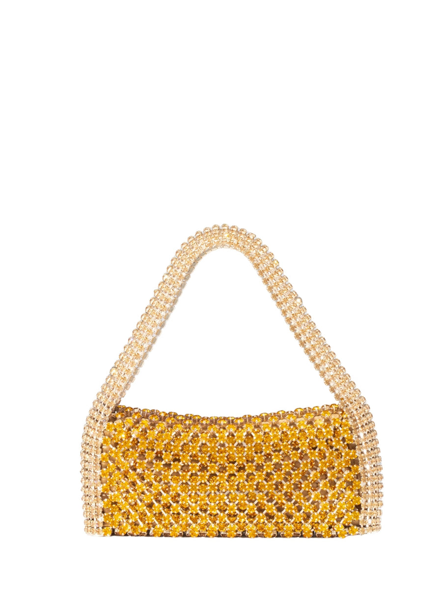 Shoulder Bag Rachele La Grande Gold Brass; Crystals
