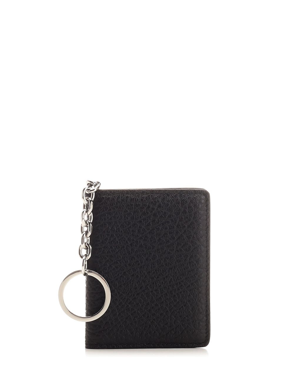 Four Stitches Black Leather Wallet