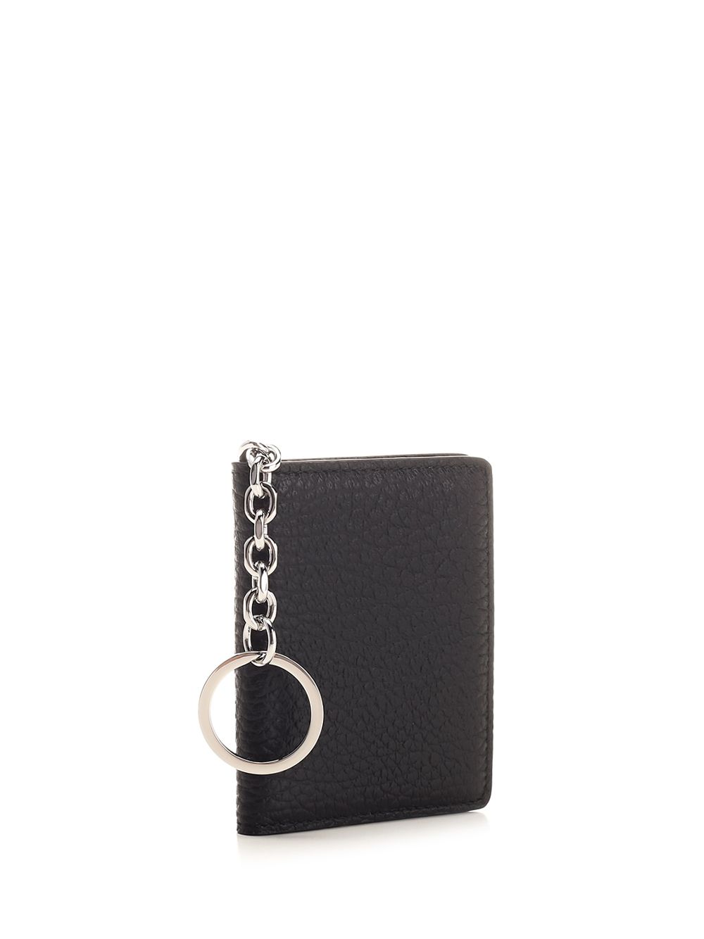 Four Stitches Black Leather Wallet