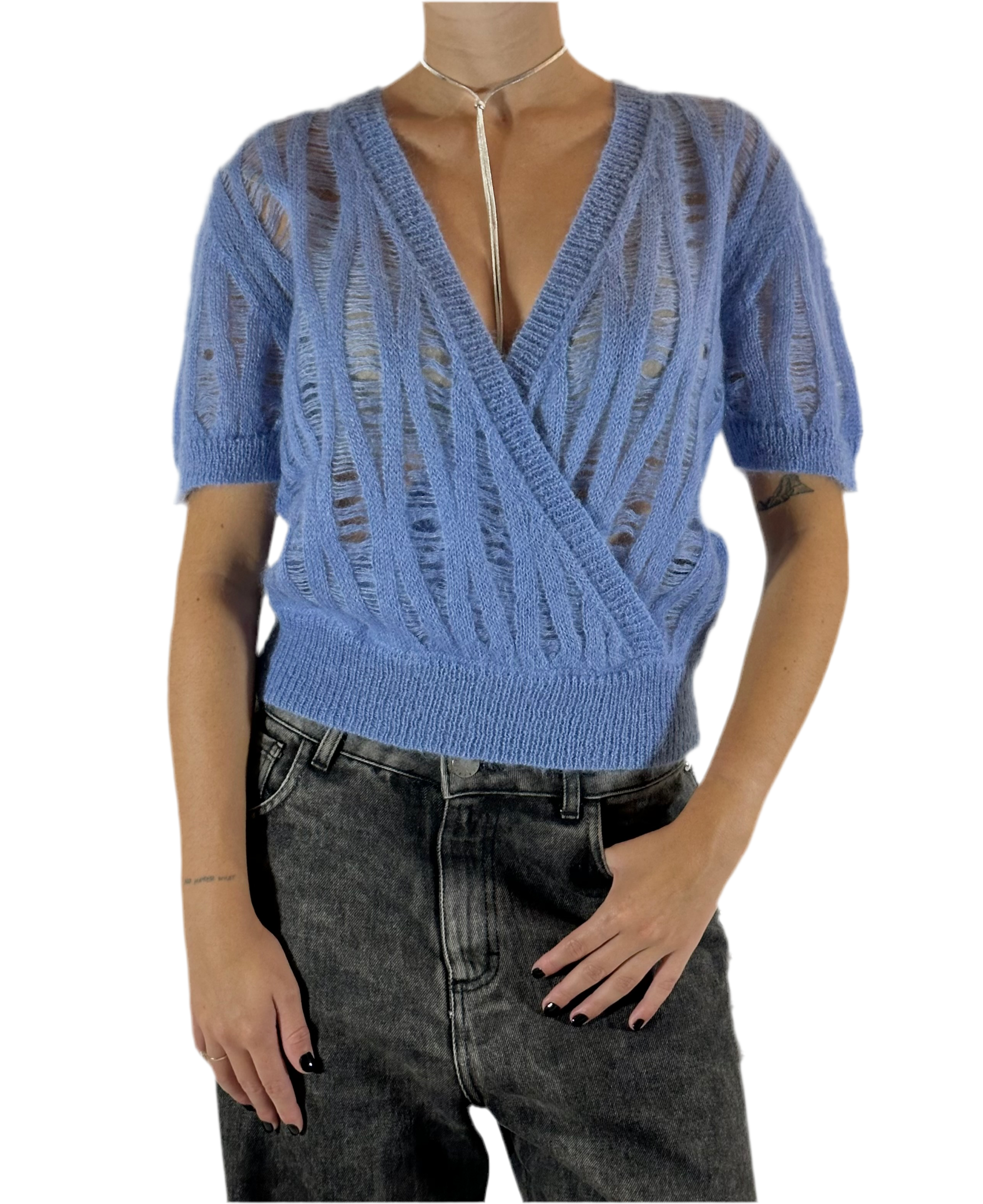 Maglia Incrociata Mohair __single__ Maglieria
