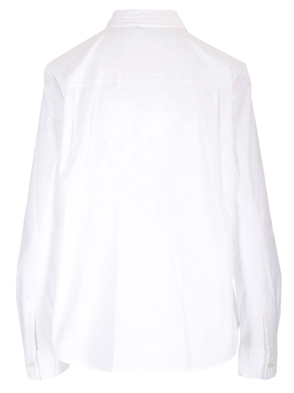 crimped collar shirt White Cotton