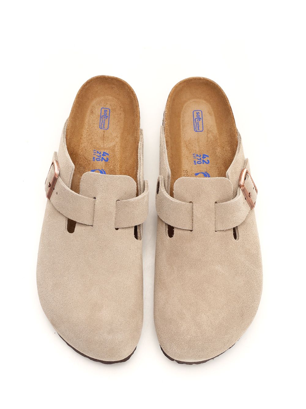 Boston Suede Mules Beige Leather Sandal