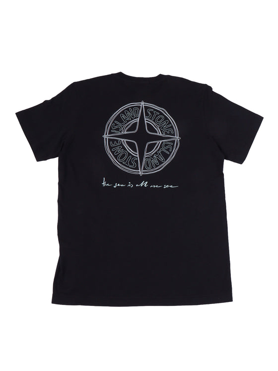 T-Shirt Blue Cotton Short Sleeves