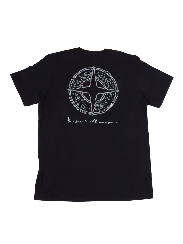 T-Shirt Blue Cotton Short Sleeves