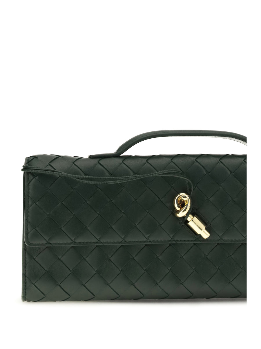 Handbag Andiamo Lambskin Alpi Green-muse Br Leather Make Up Bags