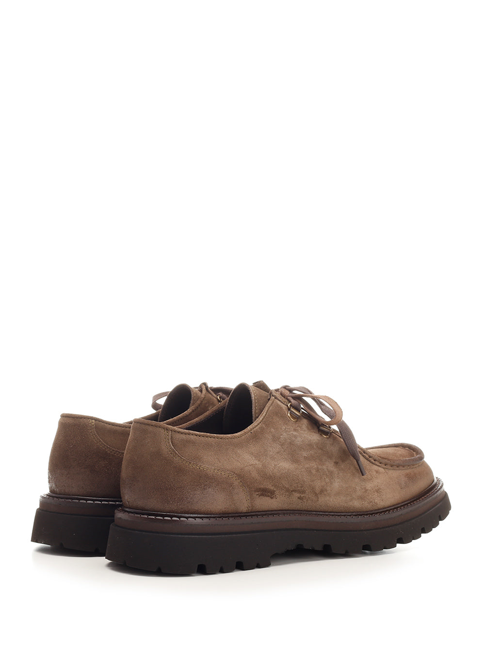 suede tank paraboot Brown Leather Lace-up Shoes