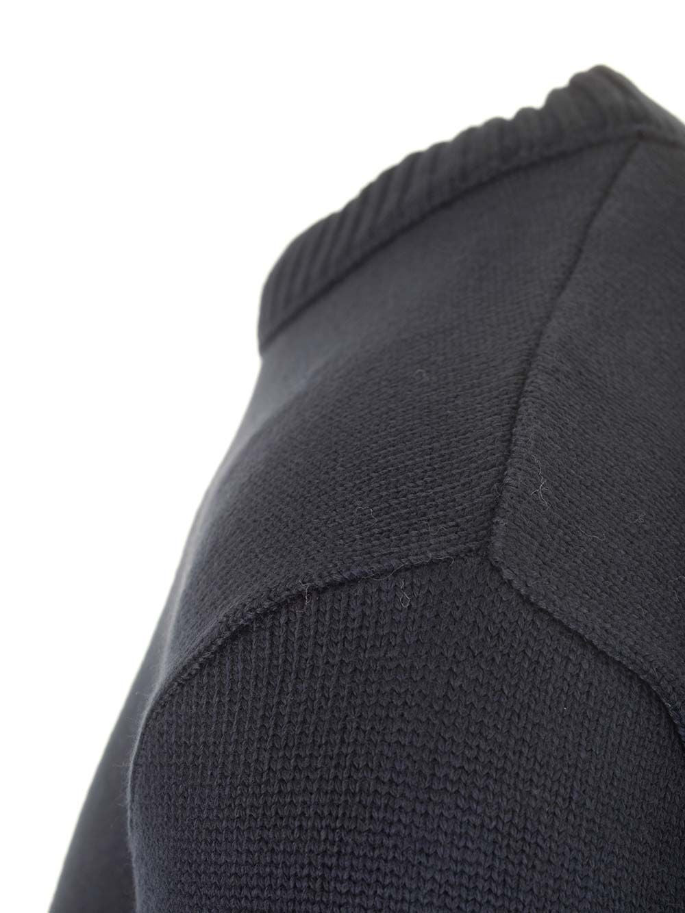 Winter cotton crewneck sweater Blue Co Ee Knitwear