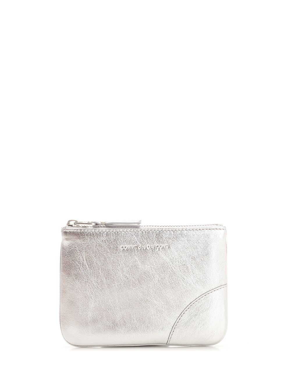 Golden coin purse Silver Calfskin Small Leather Goods