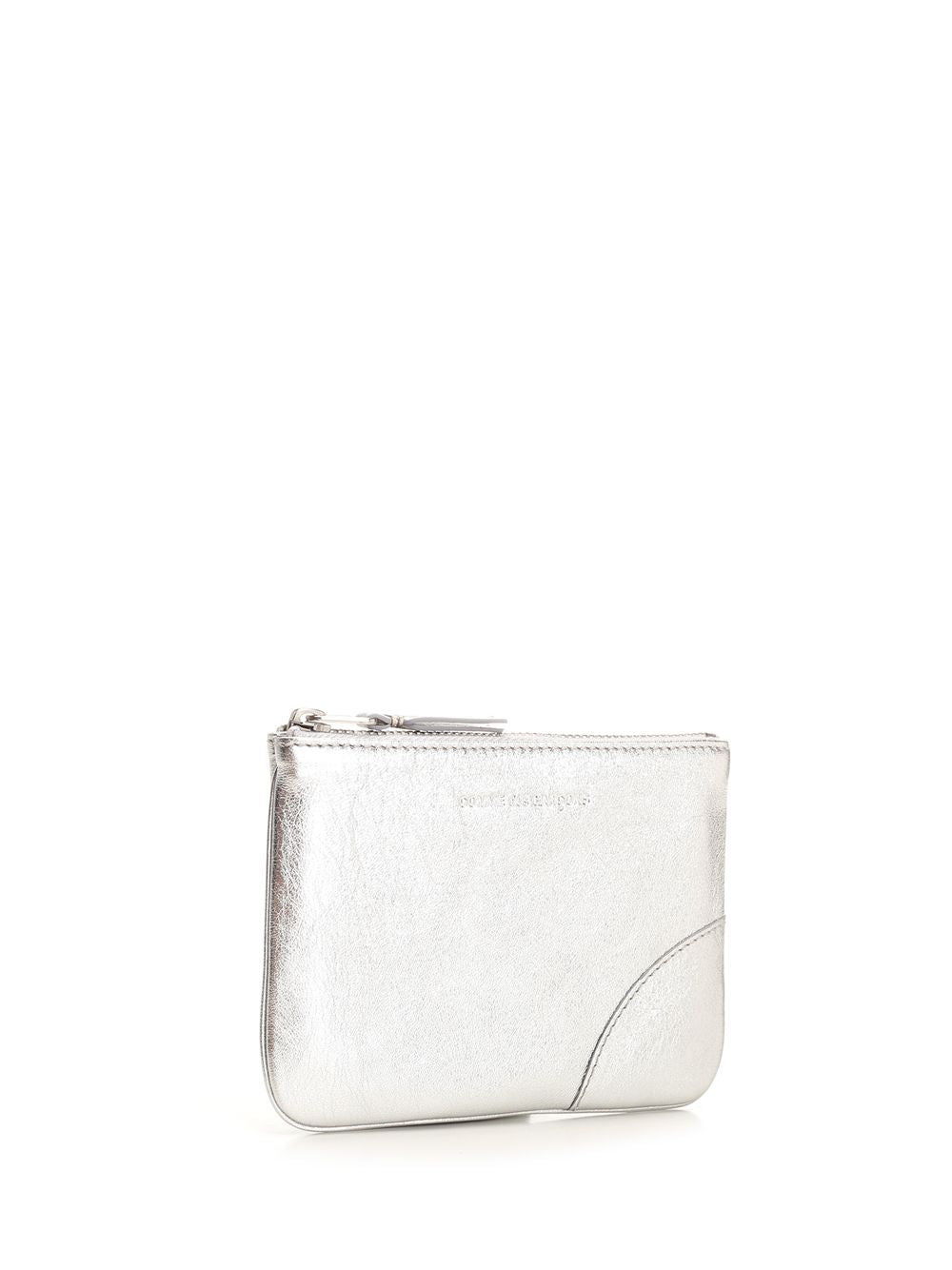 Golden Coin Purse Silver Calfskin Small Leather Goods